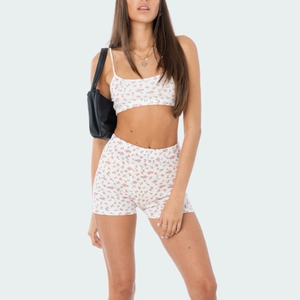 edikted floral top and shorts set